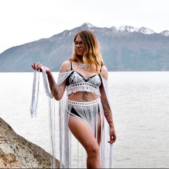 Handmade Macramé Dress Unique Small - Picture 6 of 17